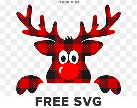 Download Free Buffalo Plaid Reindeer Svg, Reindeer Svg, Peeping Reindeer,
Rudolph s for Cricut Machine